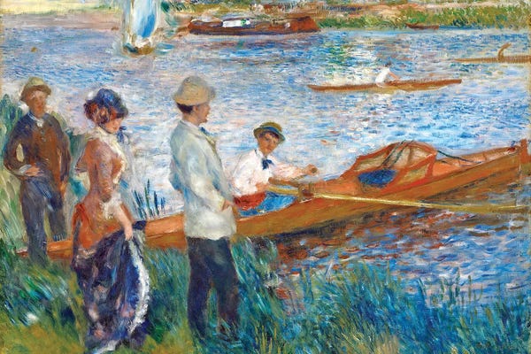 By Water: Oarsmen At Chatou, 1879 by Pierre-Auguste Renoir