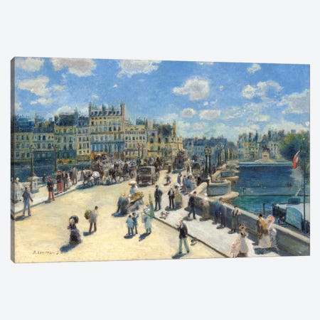 Pont Neuf, Paris, 1872 Canvas Print #BMN7185} by Pierre Auguste Renoir Canvas Wall Art
