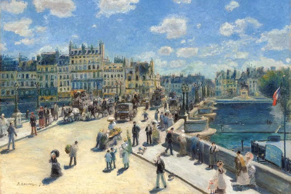 City Parks: Pont Neuf, Paris, 1872 by Pierre-Auguste Renoir
