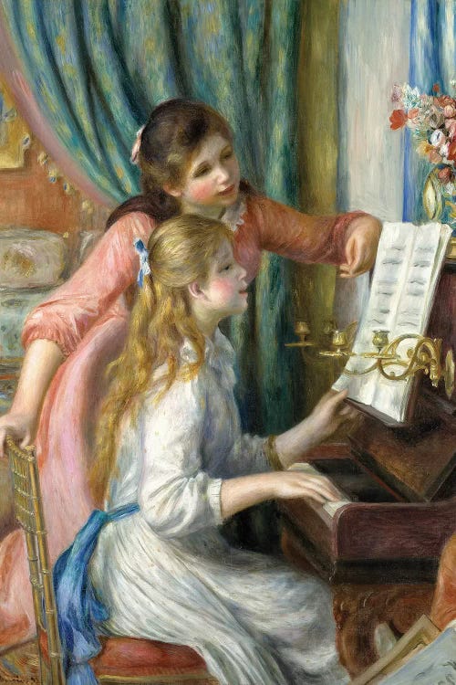 Two Young Girls At The Piano, 1892 by Pierre-Auguste Renoir wall art