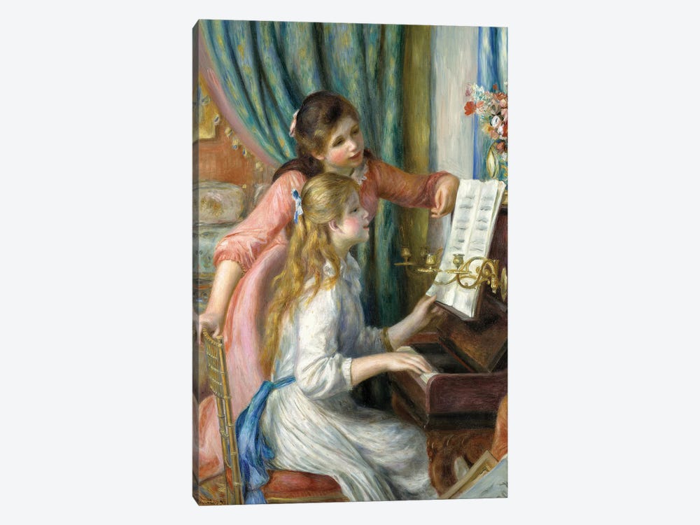Two Young Girls At The Piano, 1892 by Pierre Auguste Renoir 1-piece Canvas Print