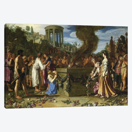 Orestes And Pylades Disputing At The Altar, 1614 Canvas Print #BMN7189} by Pieter Lastman Canvas Print