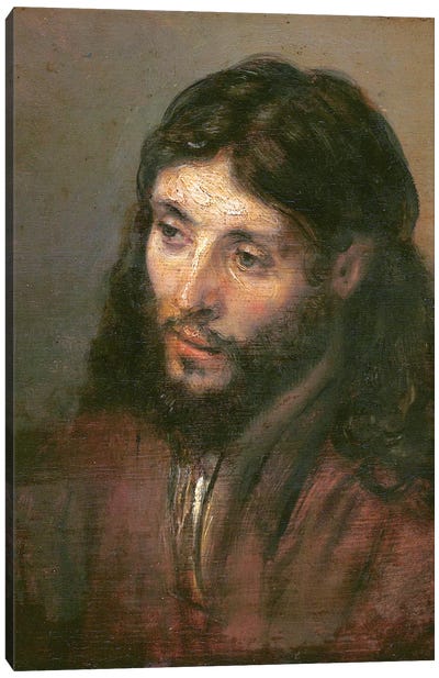 Head Of Christ, c.1648 (Gemaldegalerie) Canvas Art Print - Rembrandt van Rijn