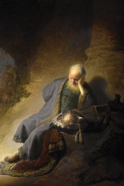 Middle Eastern Culture: Jeremiah Lamenting Over The Destruction Of Jerusalem, 1630 by Rembrandt van Rijn