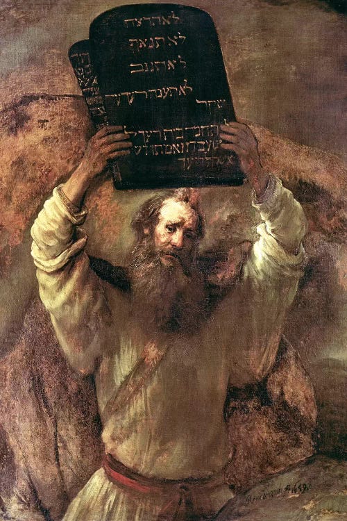 Moses Smashing The Tablets Of The Law, 1659 by Rembrandt van Rijn wall art