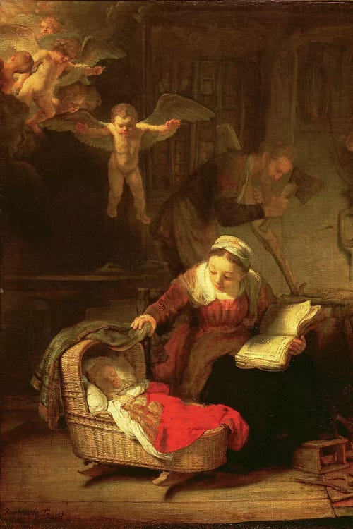 The Holy Family, c.1645 by Rembrandt van Rijn wall art