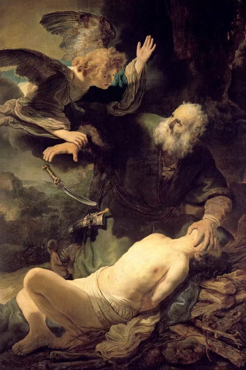 ARTCANVAS The Sacrifice of Isaac 1630 Canvas Art Print by Rembrandt van Rijn 