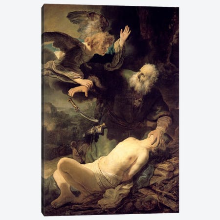 The Sacrifice Of Abraham, 1635 Canvas Print #BMN7204} by Rembrandt van Rijn Canvas Art Print