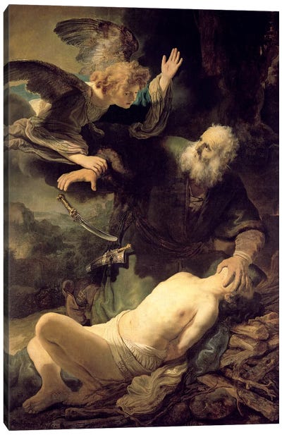 The Sacrifice Of Abraham, 1635 Canvas Art Print - Dutch Golden Age Art
