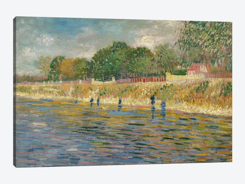 Bank Of The Seine, 1887 by Vincent van Gogh 1-piece Canvas Art Print