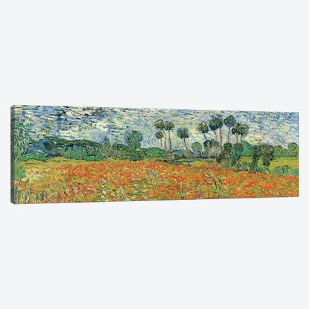 Field Of Poppies, Auvers-sur-Oise, 1890 Canvas Print #BMN7209} by Vincent van Gogh Canvas Wall Art
