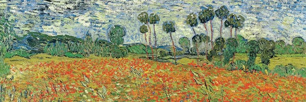Post-Impressionism: Field Of Poppies, Auvers-sur-Oise, 1890 by Vincent van Gogh