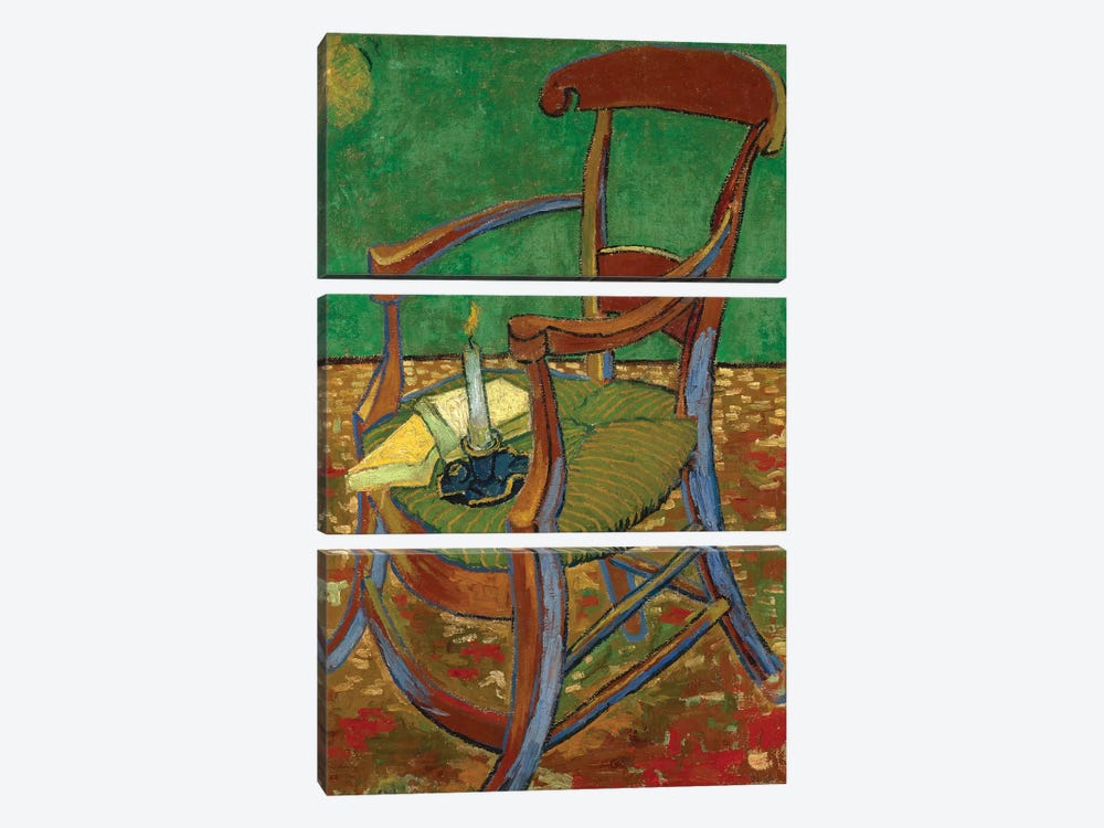 Gauguin's Chair, 1888 by Vincent van Gogh 3-piece Art Print