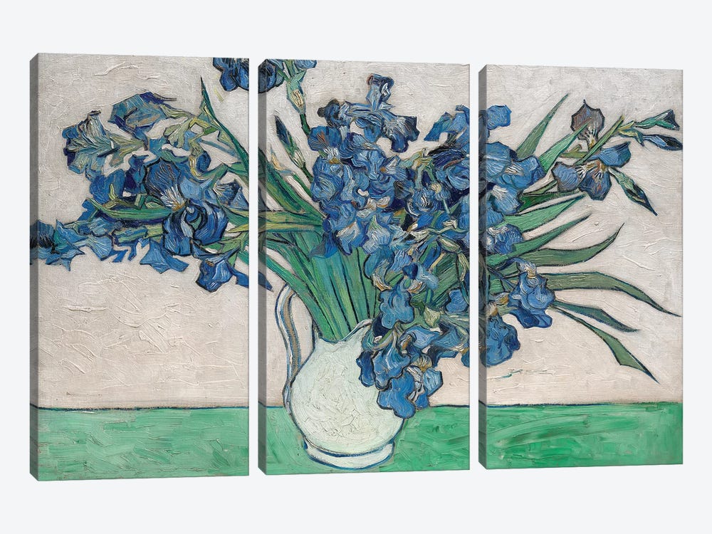 Irises, 1890 by Vincent van Gogh 3-piece Canvas Wall Art