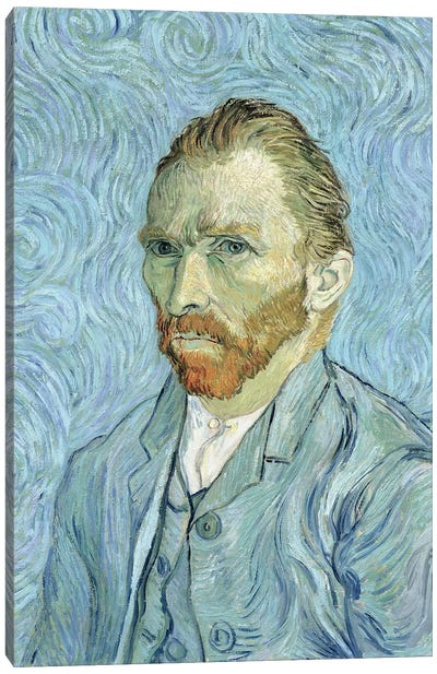 Self Portrait, September 1889 Canvas Art Print - Vincent van Gogh