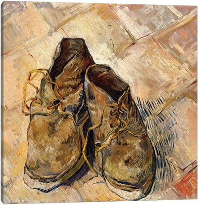 Shoes, 1888 Canvas Art Print - Vincent van Gogh
