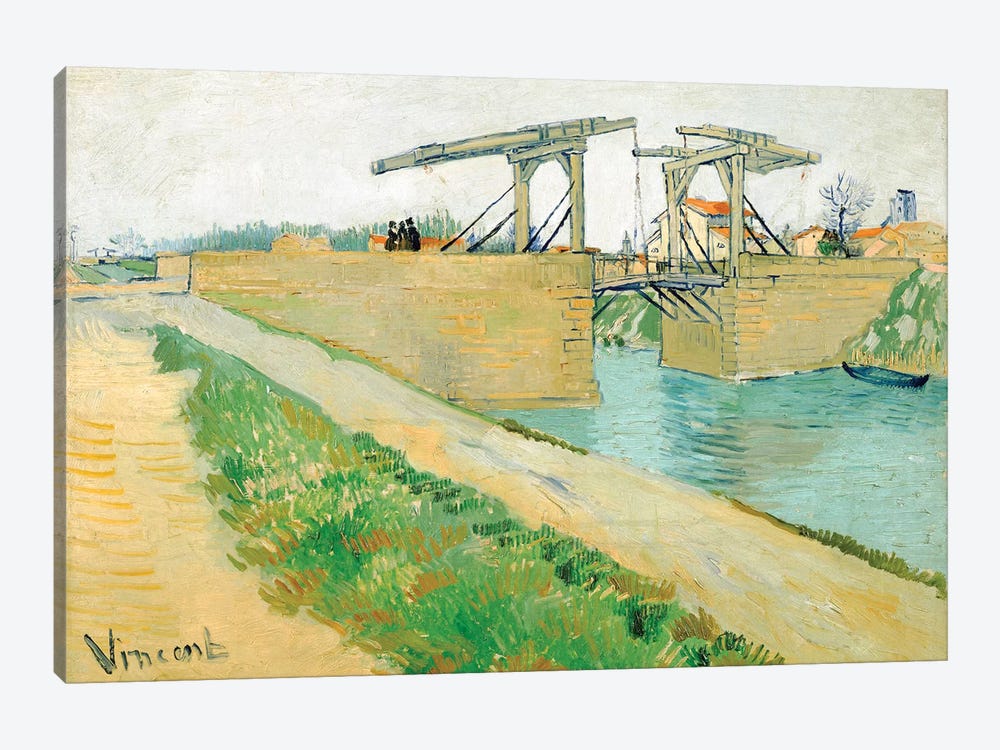 The Langlois Bridge, March 1888 by Vincent van Gogh 1-piece Canvas Print
