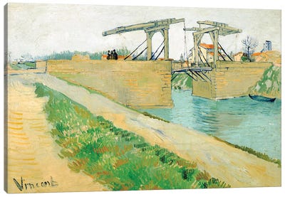 The Langlois Bridge, March 1888 Canvas Art Print - Vincent van Gogh