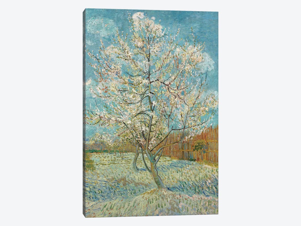 The Pink Peach Tree, 1888 by Vincent van Gogh 1-piece Canvas Wall Art