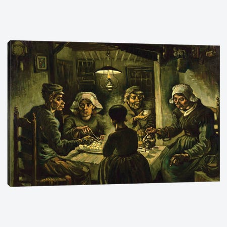 The Potato Eaters, 1885 Canvas Print #BMN7229} by Vincent van Gogh Canvas Artwork