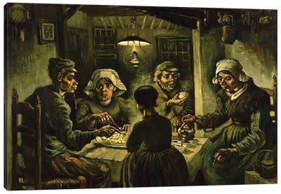 The Potato Eaters, 1885 Canvas Art Print - All Things Van Gogh