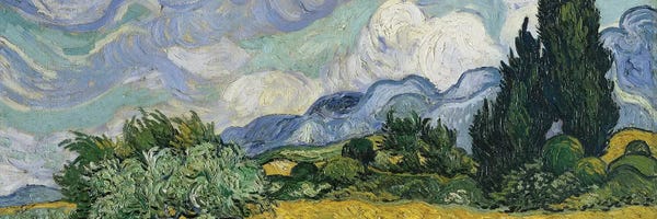 All Things Van Gogh: Wheat Field With Cypresses, June-July 1889 (Metropolitan Museum Of Art, NYC) by Vincent van Gogh