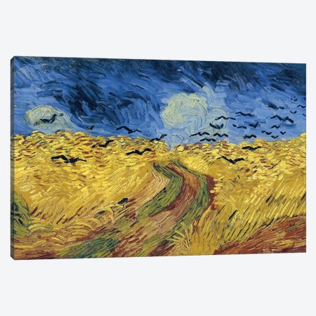 Wheatfield With Crows, 1890 Canvas Print #BMN7232} by Vincent van Gogh Canvas Art Print