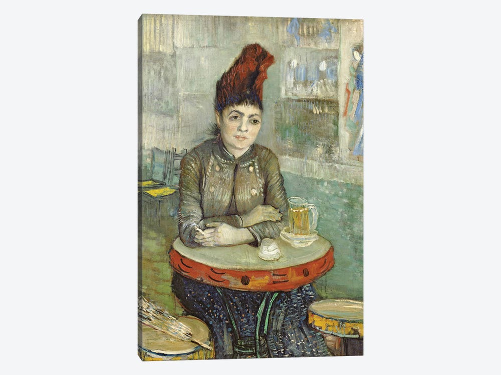 Woman In The Café Tambourin, 1887 by Vincent van Gogh 1-piece Canvas Wall Art