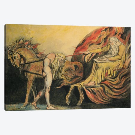 God Judging Adam, c.1795 Canvas Print #BMN7236} by William Blake Canvas Artwork