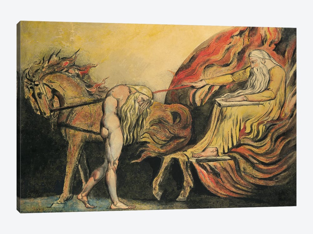 God Judging Adam, c.1795 by William Blake 1-piece Canvas Print