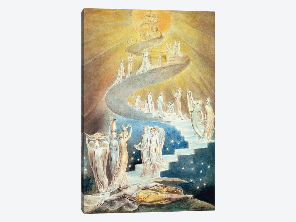 Jacob's Ladder by William Blake 1-piece Canvas Wall Art