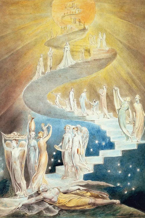 Jacob's Ladder by William Blake wall art