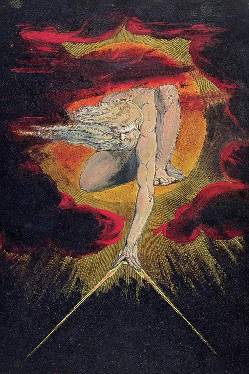 The Ancient Of Days (Illustration From "Europe a Prophecy" Copy A), 1795 by William Blake wall art