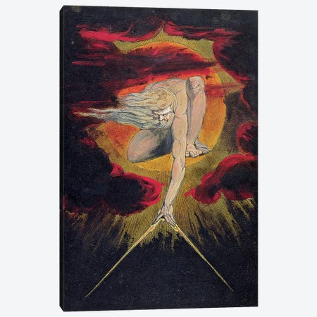 The Ancient Of Days (Illustration From "Europe a Prophecy" Copy A), 1795 Canvas Print #BMN7239} by William Blake Canvas Print
