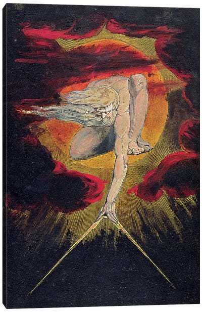 The Ancient Of Days (Illustration From "Europe a Prophecy" Copy A), 1795 Canvas Art Print