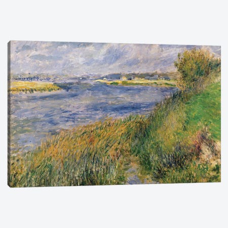 The Banks of the Seine, Champrosay, 1876  Canvas Print #BMN723} by Pierre Auguste Renoir Canvas Print
