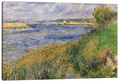 The Banks of the Seine, Champrosay, 1876  Canvas Art Print - Pierre Auguste Renoir