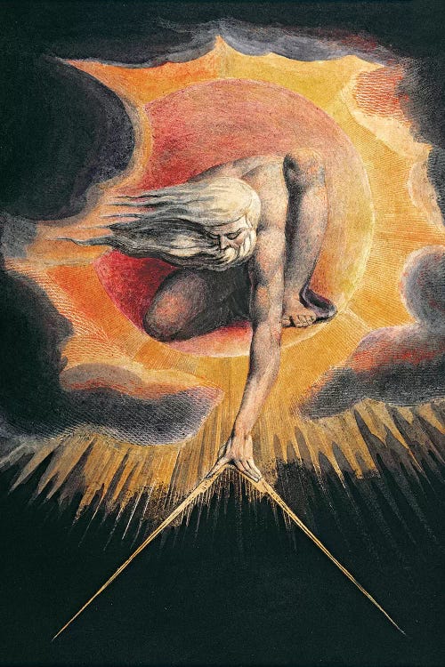 The Ancient Of Days (Illustration From "Europe a Prophecy" Copy D), 1794 by William Blake wall art