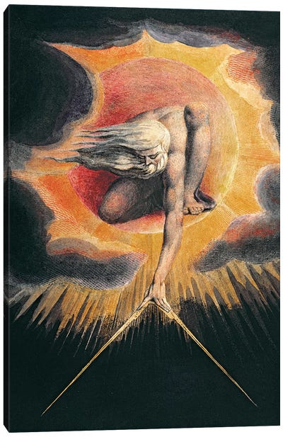 The Ancient Of Days (Illustration From "Europe a Prophecy" Copy D), 1794 Canvas Art Print - Religious Figure Art