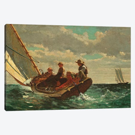 Breezing Up ( A Fair Wind), 1873-76 Canvas Print #BMN7245} by Winslow Homer Canvas Art Print