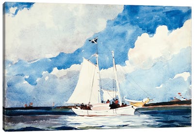 Fishing Schooner, Nassau, c.1898-99 Canvas Art Print - Caribbean Art