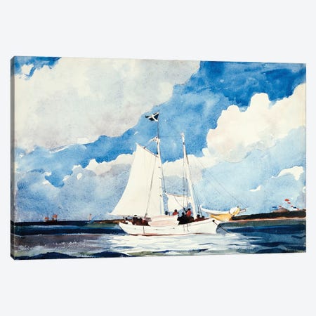 Fishing Schooner, Nassau, c.1898-99 Canvas Print #BMN7246} by Winslow Homer Art Print