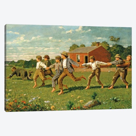 Snap The Whip, 1872 (Metropolitan Museum Of Art, NYC) Canvas Print #BMN7251} by Winslow Homer Art Print