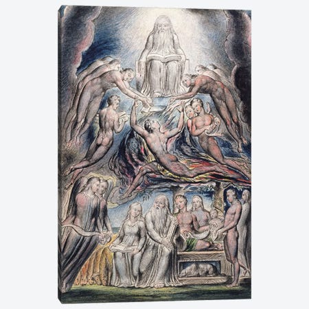 Satan Before The Throne Of God (after William Blake) Canvas Print #BMN7255} by John Linnell Canvas Art