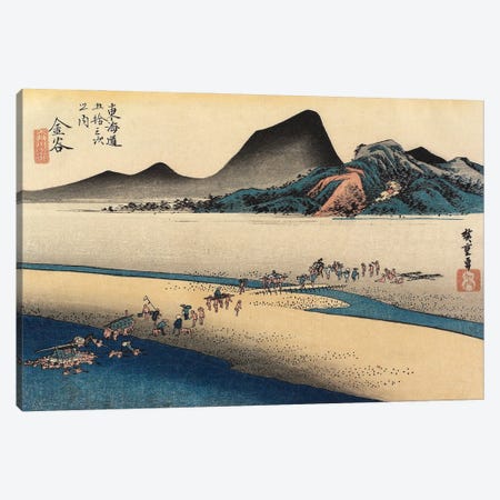 Distant Bank Of Oi River, Kanaya, c. 1833 (Minneapolis Institute Of Art) Canvas Print #BMN7258} by Utagawa Hiroshige Canvas Print