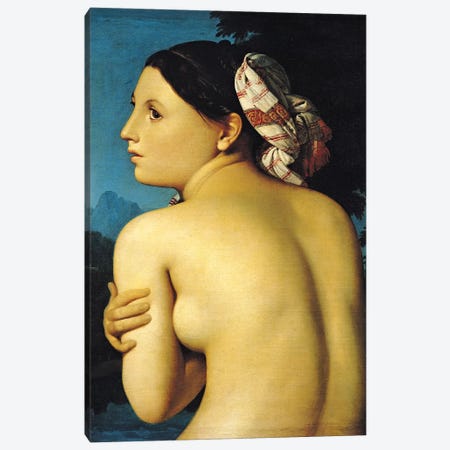 Female Nude, Bather (Baigneuse), 1807 Canvas Print #BMN7274} by Jean-Auguste-Dominique Ingres Canvas Artwork