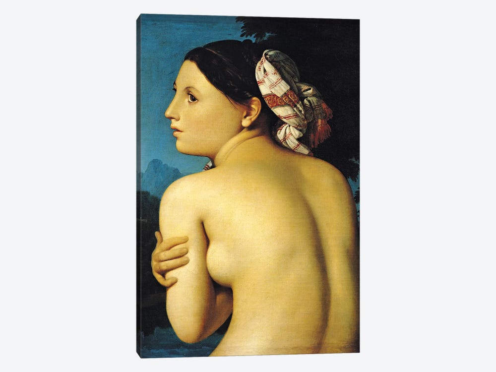 Female Nude, Bather (Baigneuse), 1807 by Jean-Auguste-Dominique Ingres 1-piece Canvas Print
