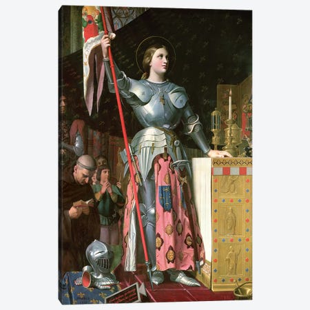 Joan Of Arc At The Coronation Of King Charles VII (17th July, 1429), 1854 Canvas Print #BMN7275} by Jean-Auguste-Dominique Ingres Canvas Art