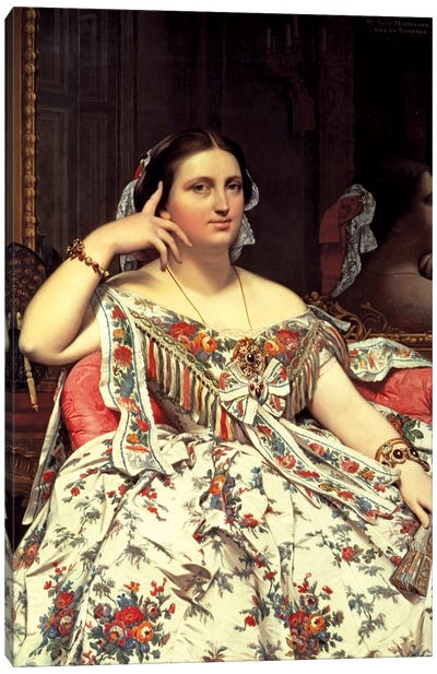 Madame Moitessier, 1856 Canvas Art Print