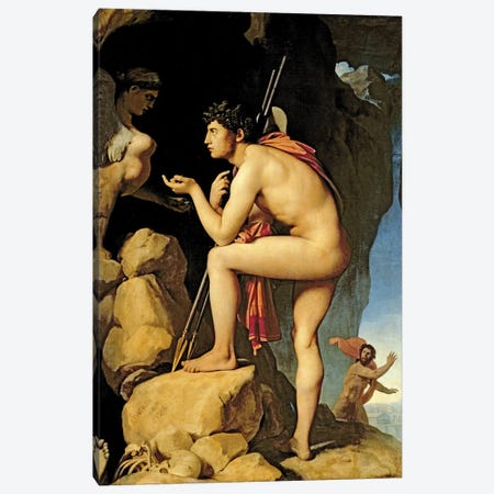 Oedipus And The Sphinx, 1808 Canvas Print #BMN7278} by Jean-Auguste-Dominique Ingres Canvas Print